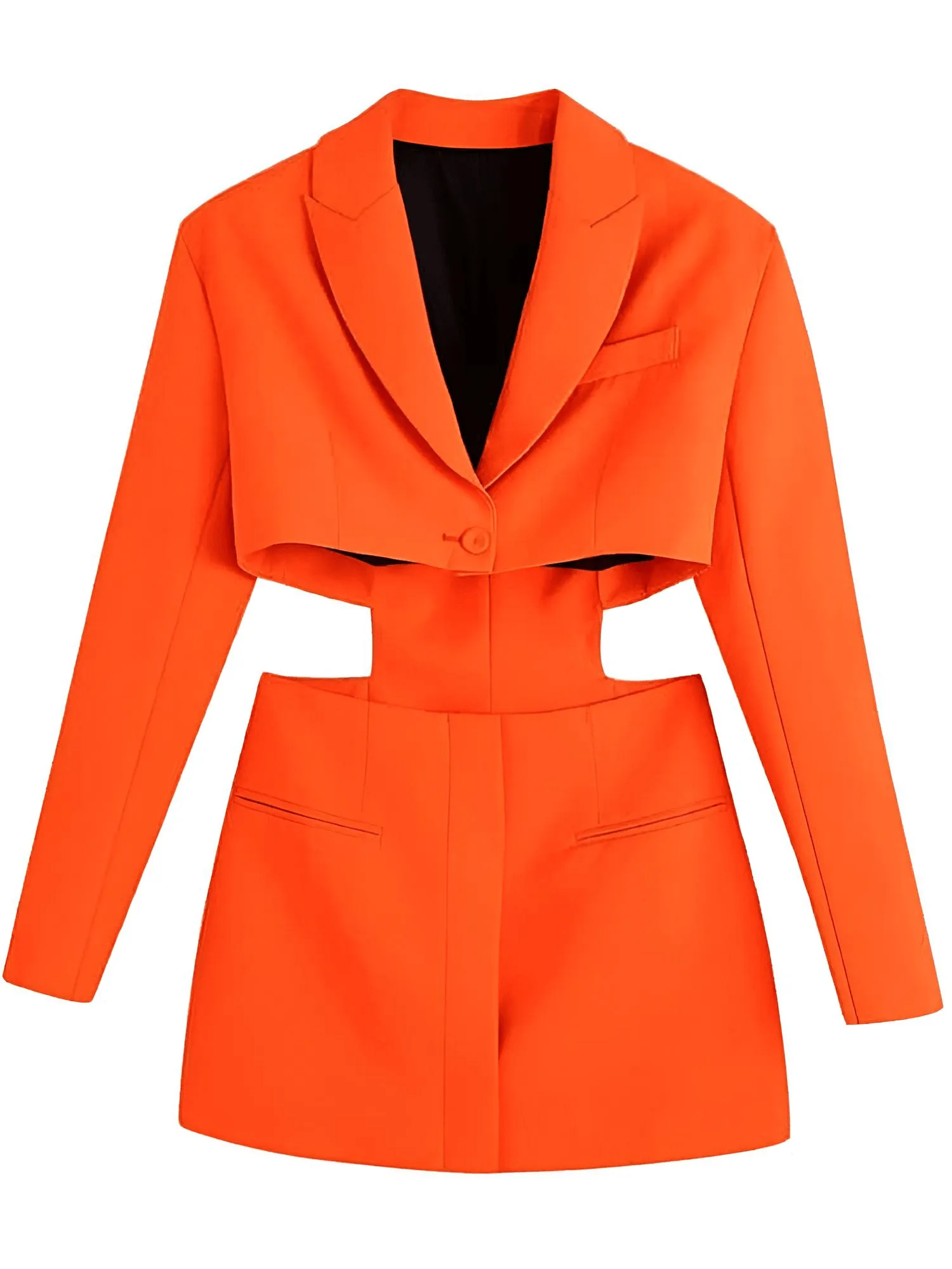 White Cut Out Blazer Dress   In 3 New Colors!