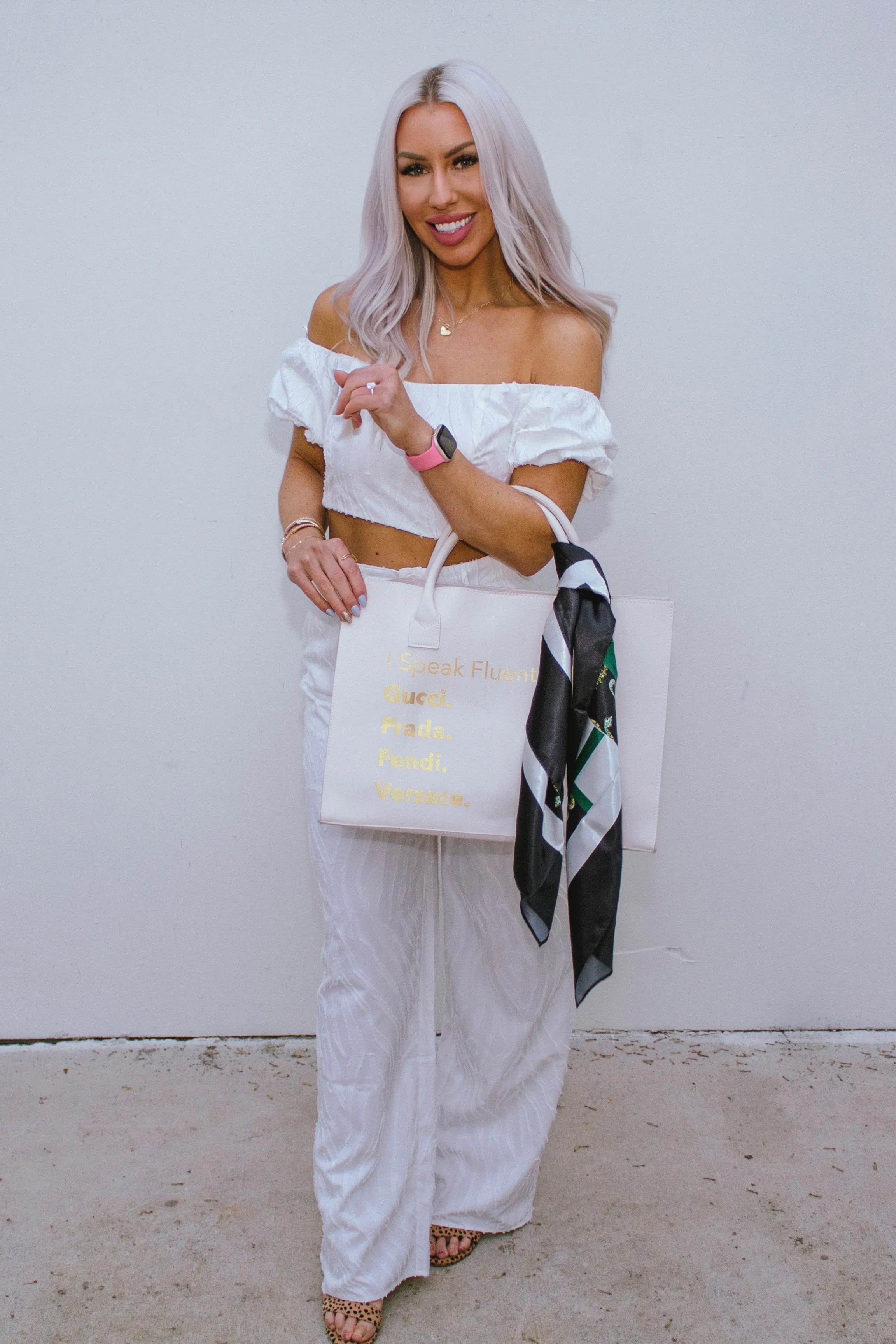 White Off The Shoulder Textured Puff Sleeve Crop Top
