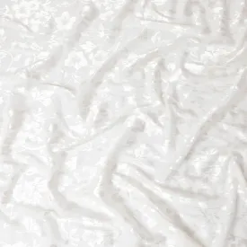 White Premim pure silk chiffon fabric with silver jacquard in floral design-D15314