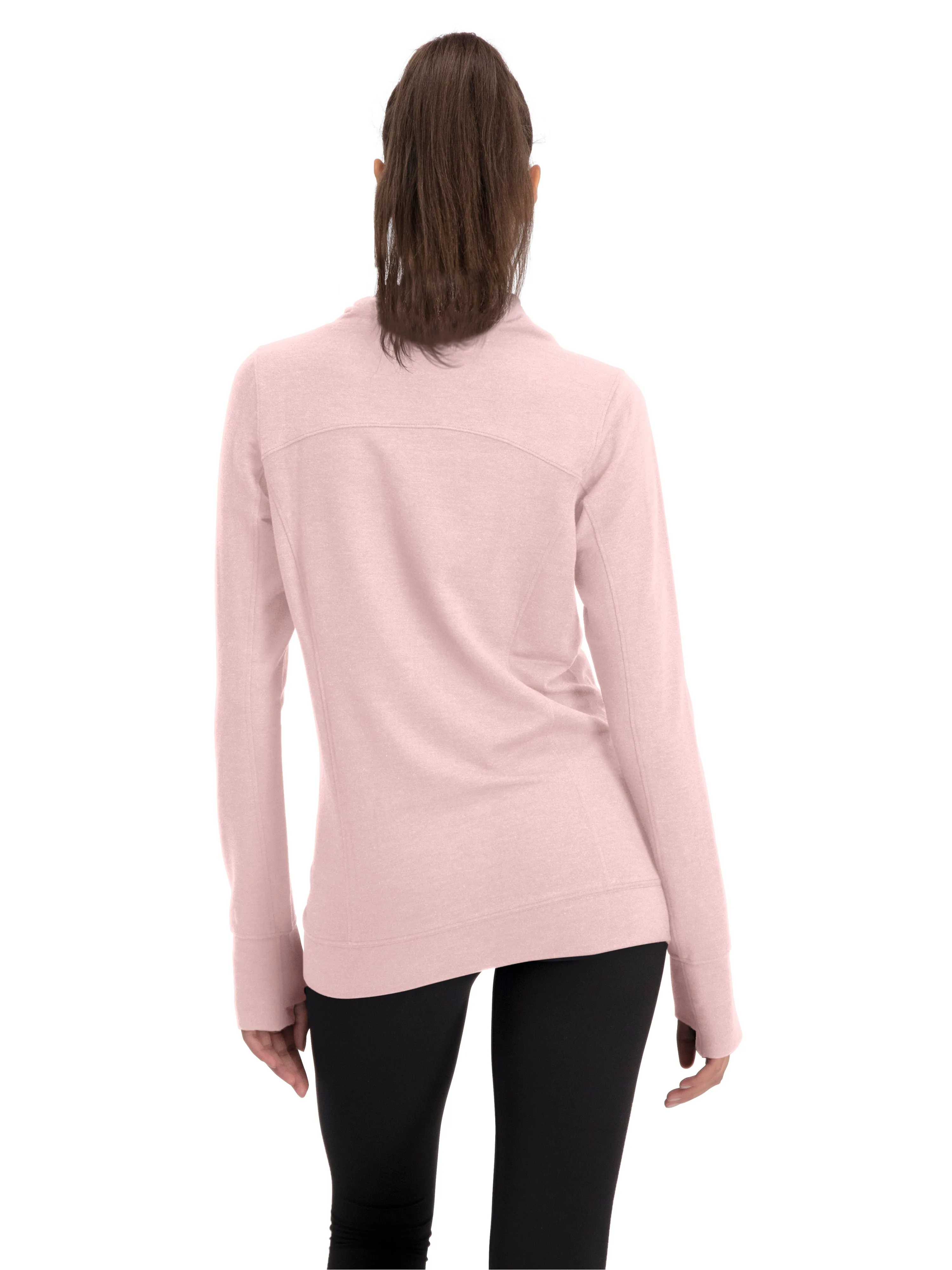 Women's Dry-Fit Running Pullover with Fleece Cowl Neck