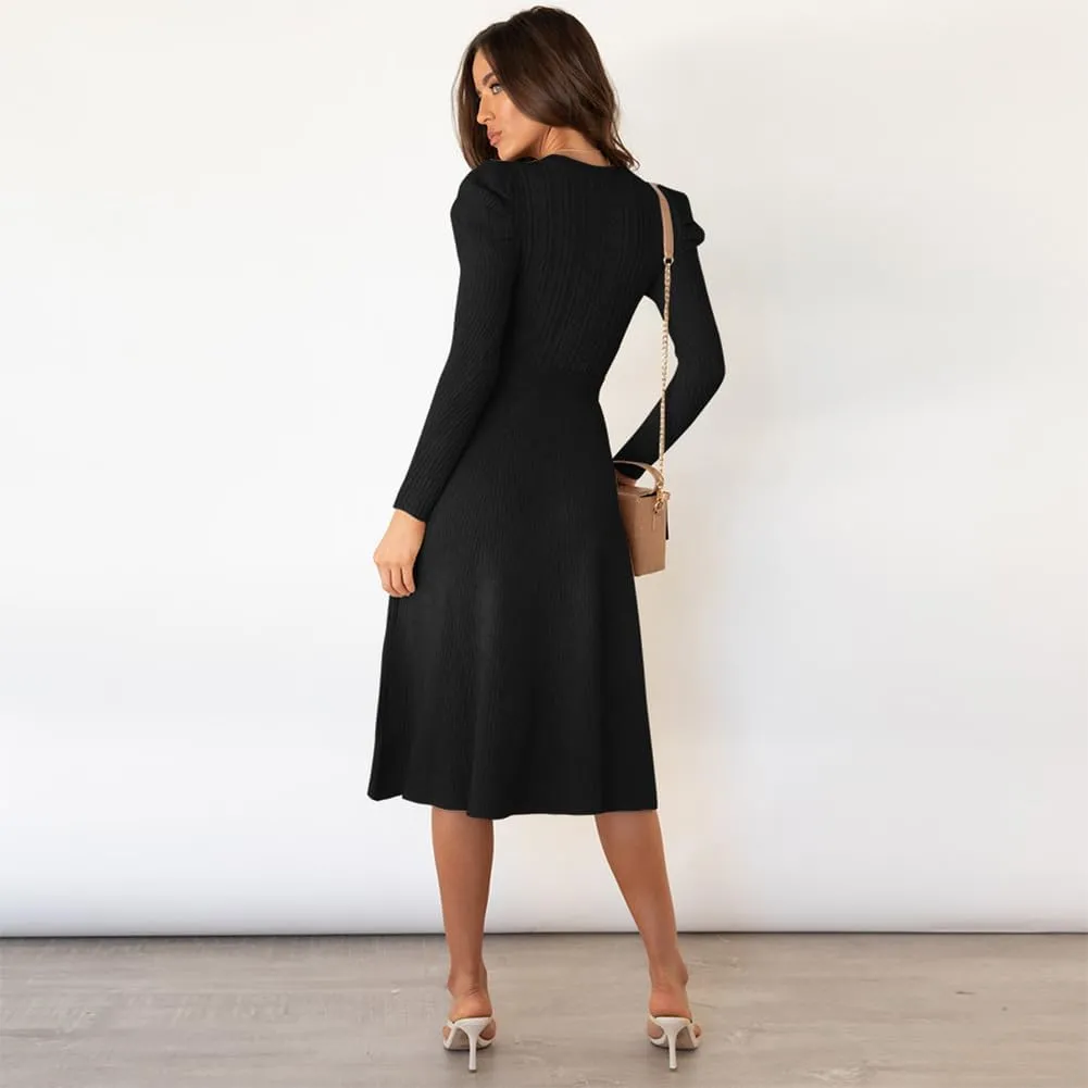 Women's Fall Dresses Long Sleeve Velvet Formal Maxi Dress with Belt Casual Cocktail Wedding Guest Party Long Dress