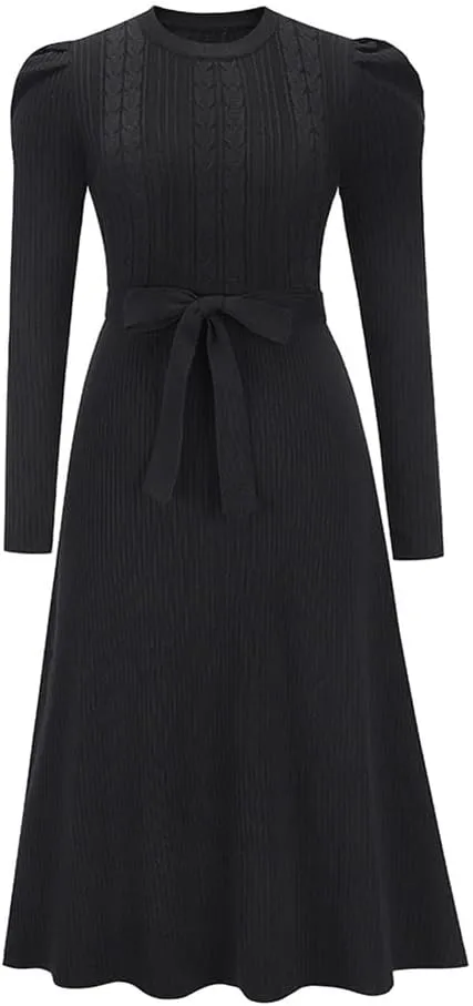 Women's Fall Dresses Long Sleeve Velvet Formal Maxi Dress with Belt Casual Cocktail Wedding Guest Party Long Dress