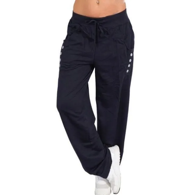 Women's Jogger Pants Elastic with 6 Pockets