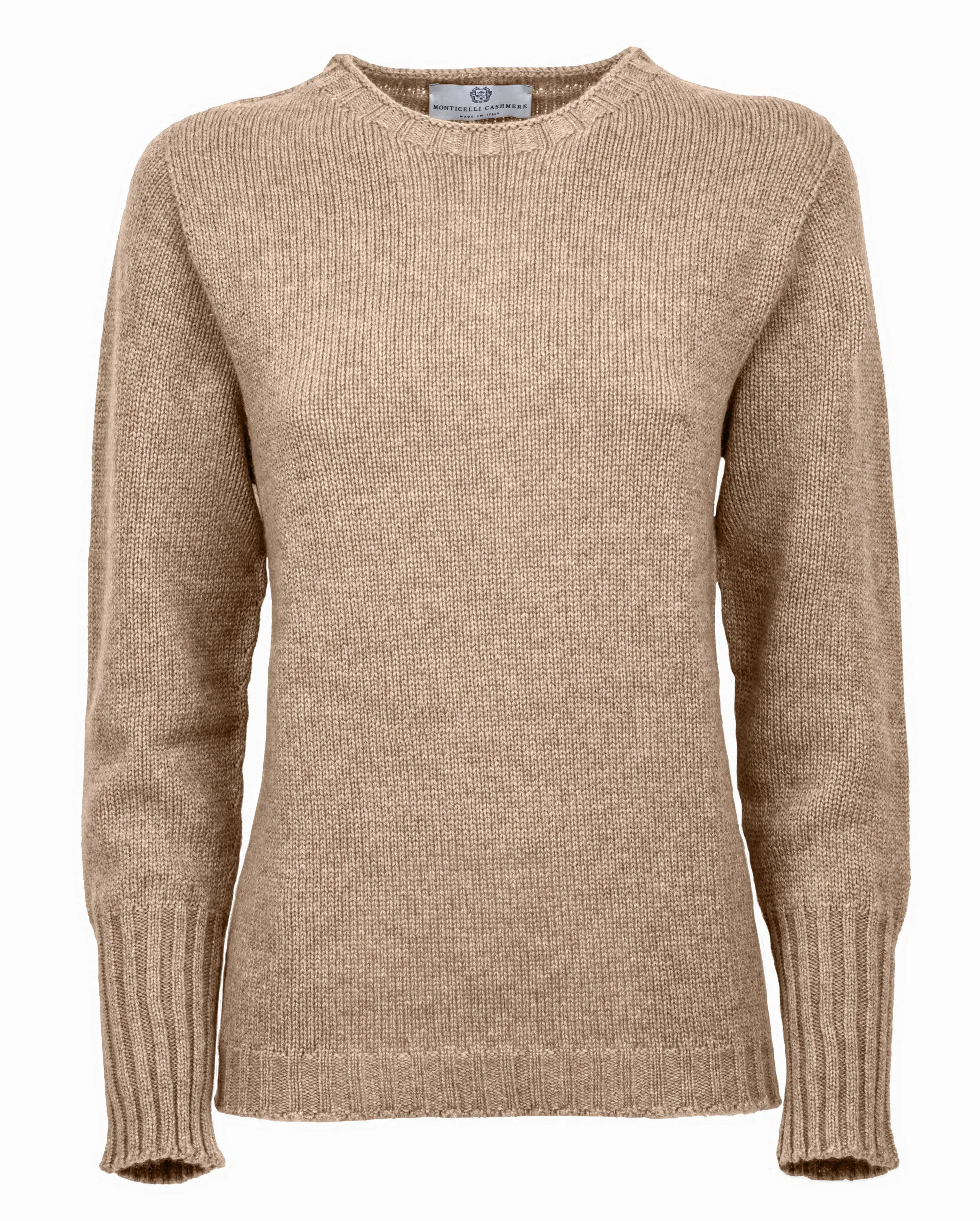 Women's Pure Cashmere Crew Neck Sweater Taupe