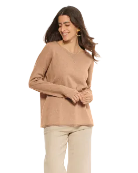 Women's Pure Cashmere Lounge Sweater Camel