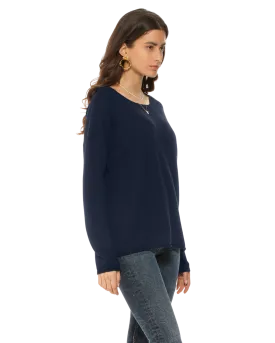 Women's Pure Cashmere Lounge Sweater Medium Blue